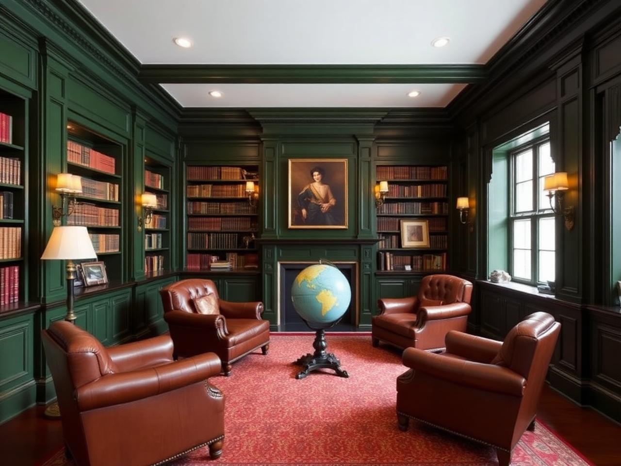 Club room with bar, billiards and screening seating