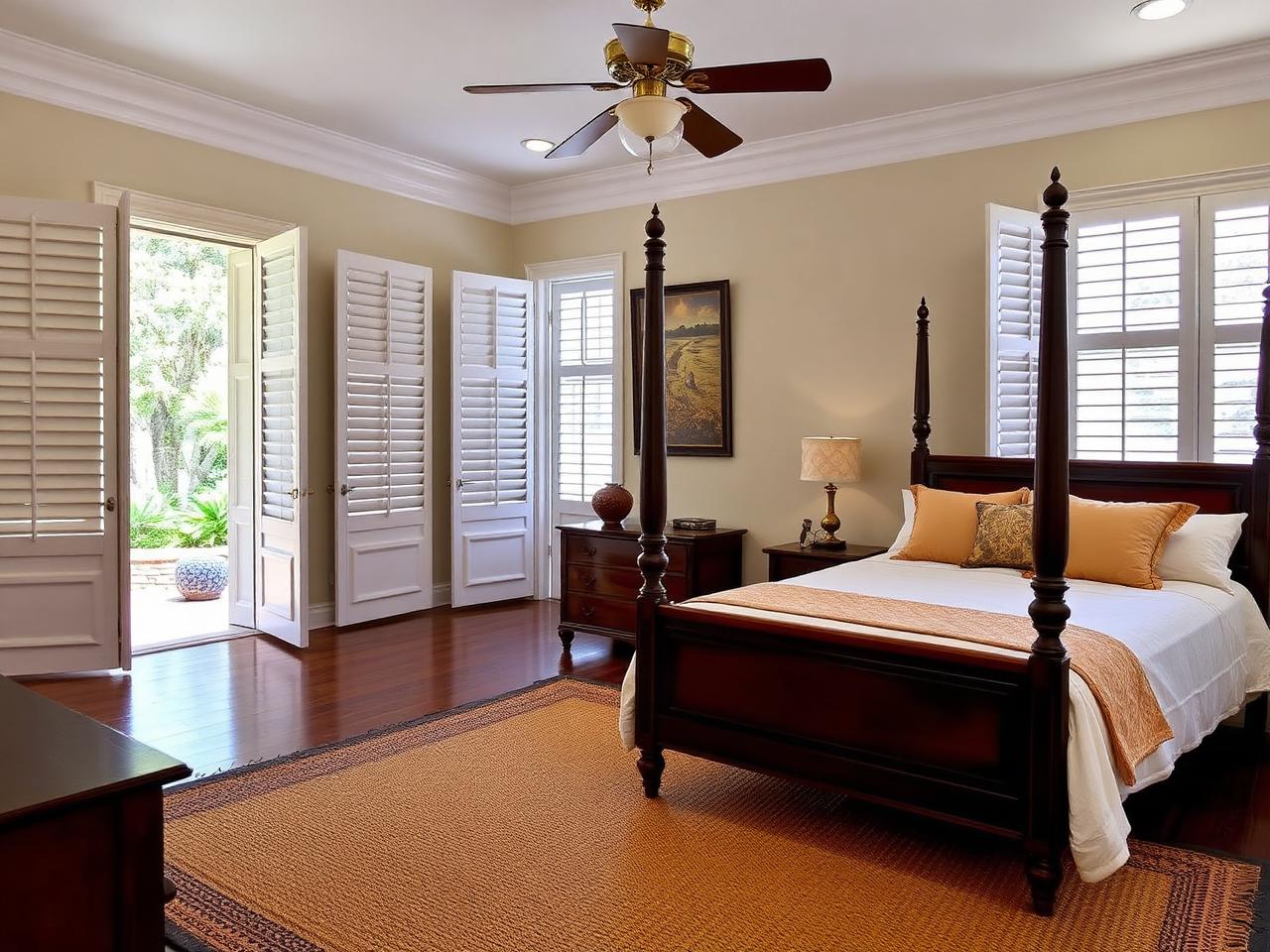 Guest bedroom in the detached guest wing