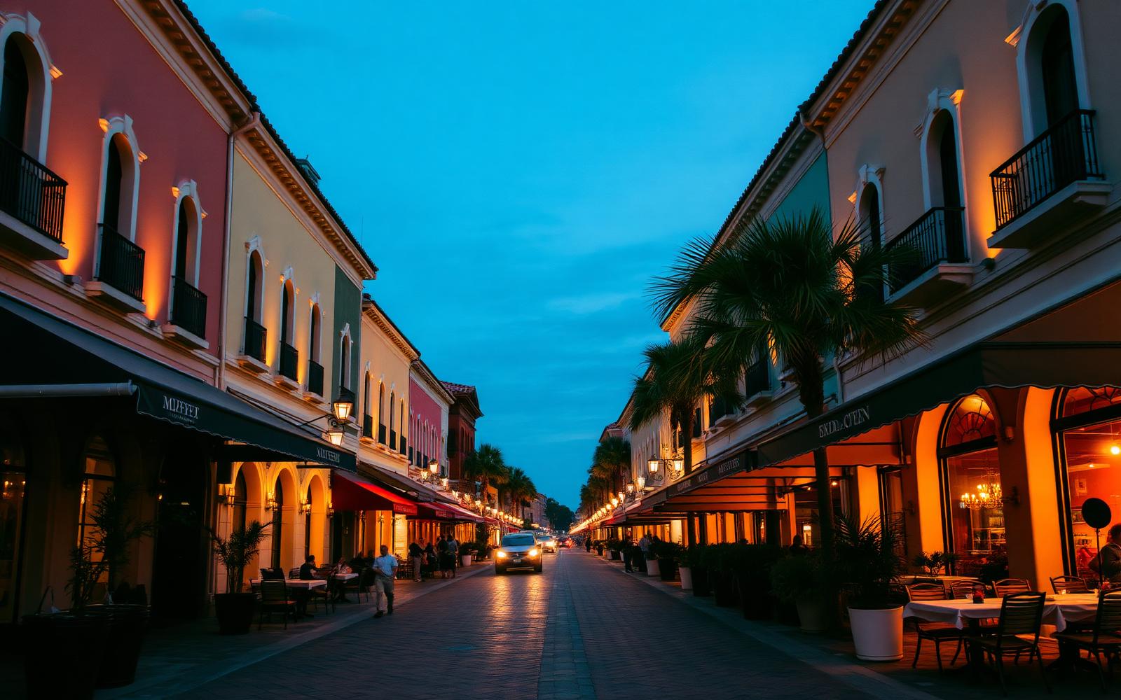 Evening dining and nightlife in Venice, Florida
